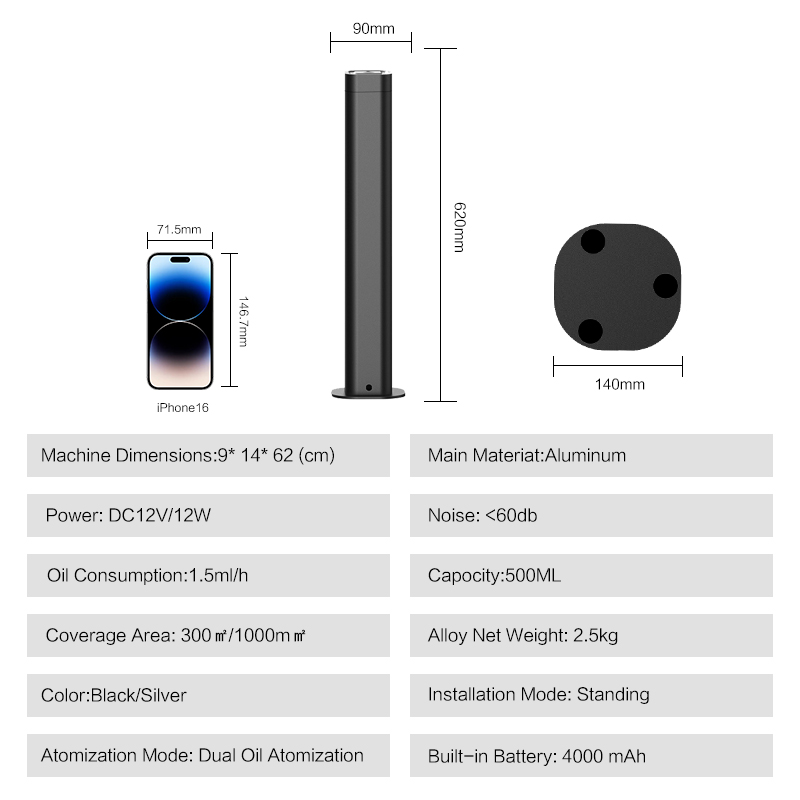 waterless fragrance diffuser